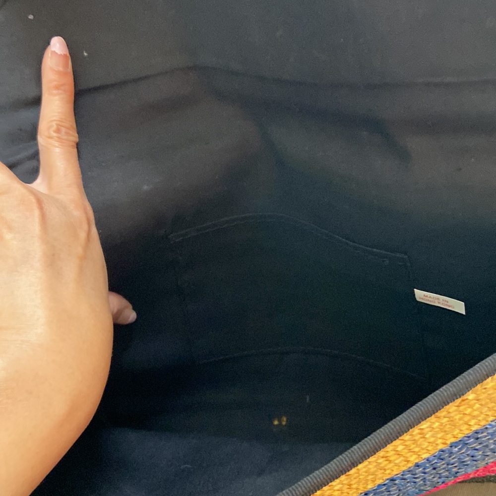 Vintage Woven Straw Colorful Striped Envelope Clutch for Summer - Picture 10 of 10